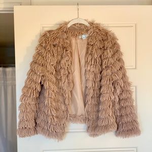 She + Sky Pink Shag Jacket